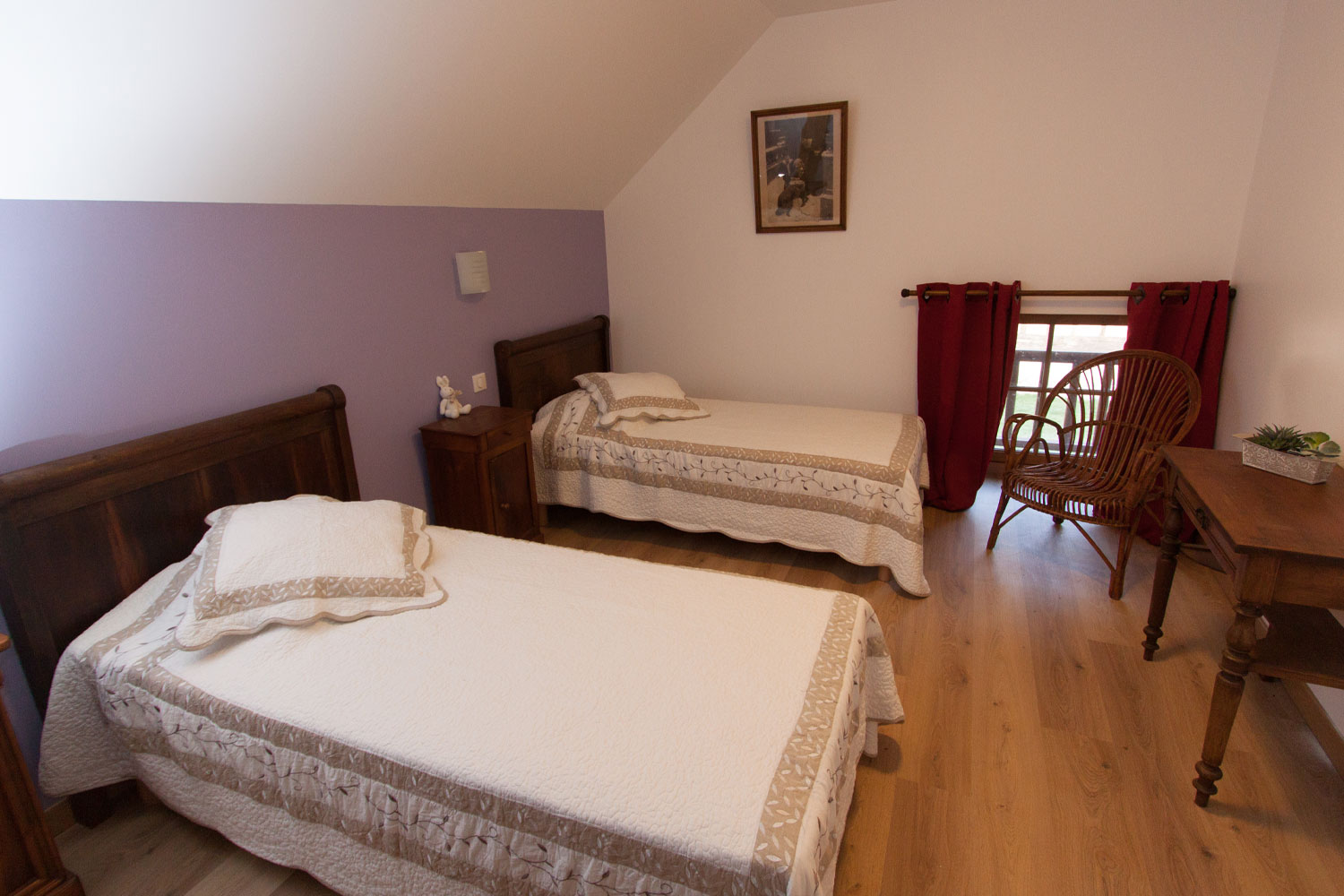 Chambre Prunus du gîte Les Pruniers en Sologne