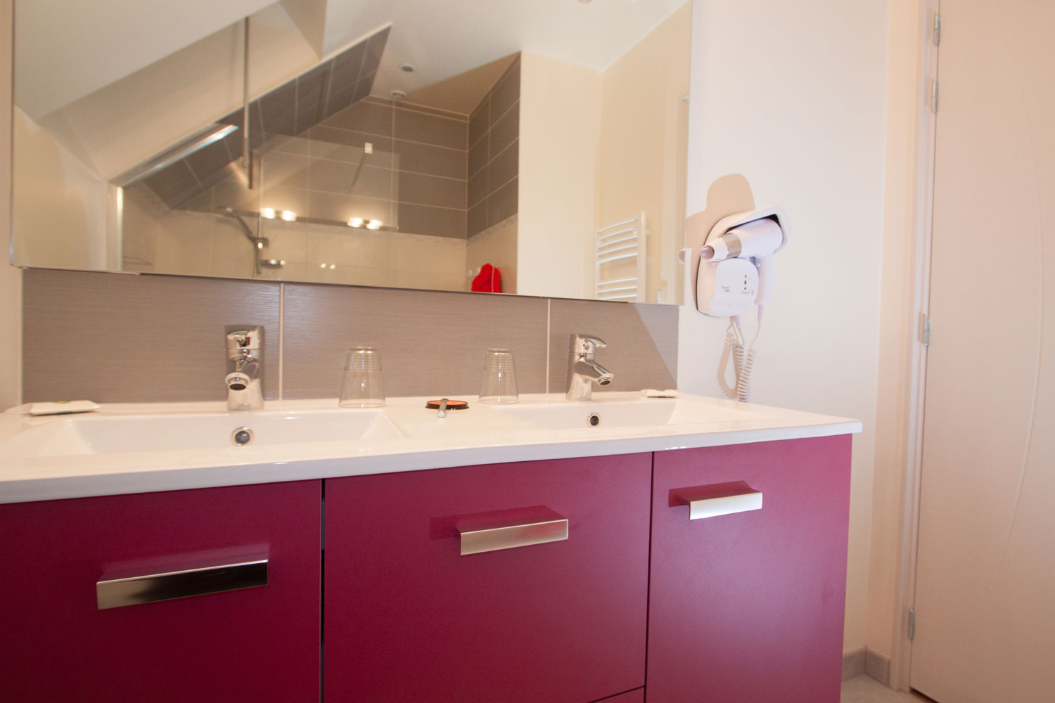 Salle de bain du gîte Les Prunier - Domaine des Merciers