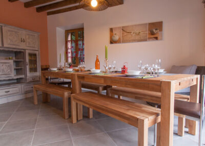 Salle à manger du gîte Les Prunier en Sologne Domaine des Mercier