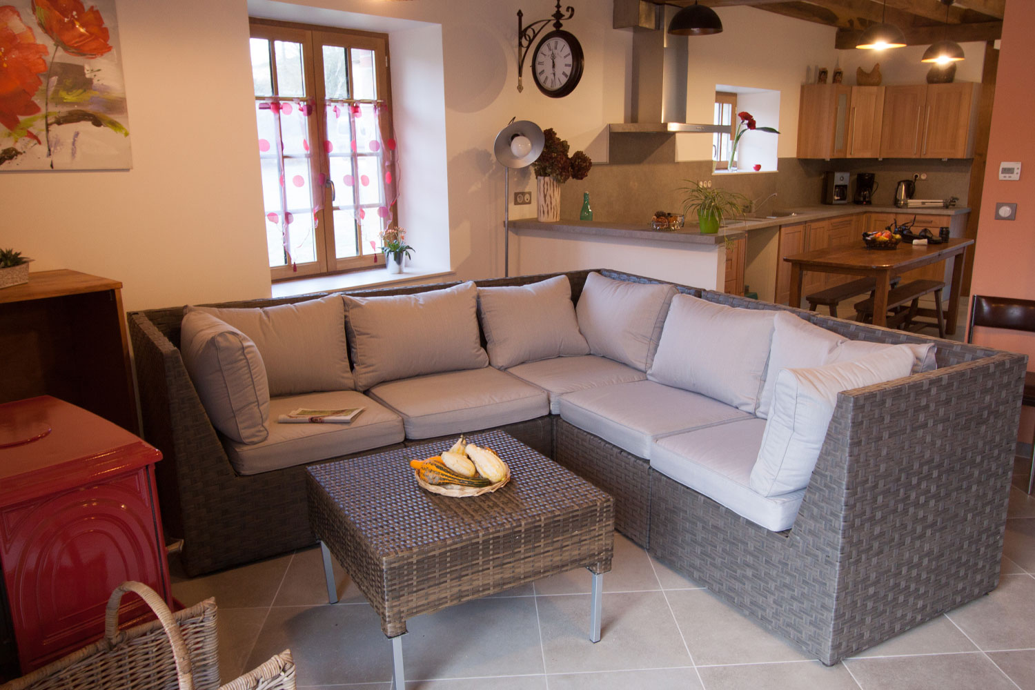 Le salon du gîte Les Pruniers en Sologne<br />
Domaine Merciers